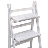 NNEVL 4-Tier Plant Stand White 43x33x113 cm Wood