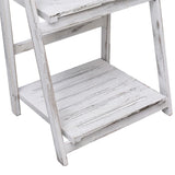 NNEVL 4-Tier Plant Stand White 43x33x113 cm Wood