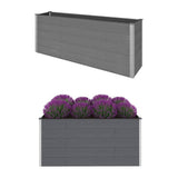 NNEVL Garden Raised Bed Grey 200x50x91 cm WPC