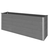 NNEVL Garden Raised Bed Grey 200x50x91 cm WPC
