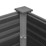 NNEVL Garden Raised Bed Grey 200x50x91 cm WPC