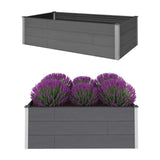 NNEVL Garden Raised Bed Grey 200x100x54 cm WPC