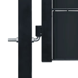 NNEVL Fence Gate PVC and Steel 100x164 cm Anthracite
