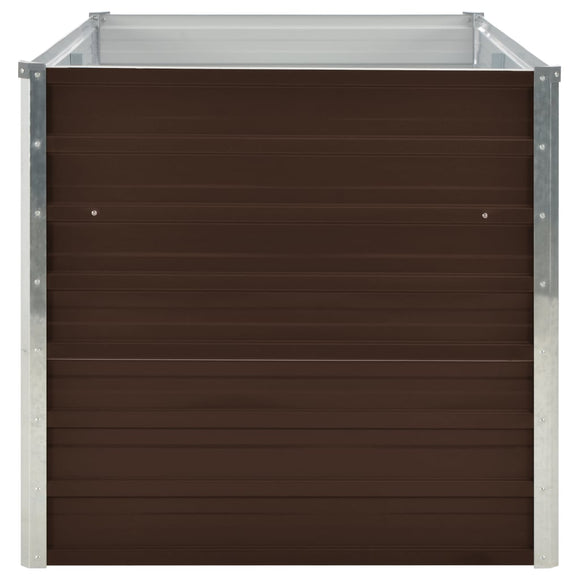 NNEVL Raised Garden Bed Brown 160x80x77 cm Galvanised Steel