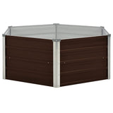 NNEVL Raised Garden Bed Brown 129x129x46 cm Galvanised Steel