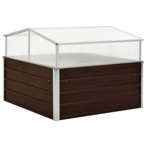 NNEVL Greenhouse Brown 100x100x85 cm Galvanised Steel