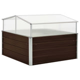 NNEVL Greenhouse Brown 100x100x85 cm Galvanised Steel