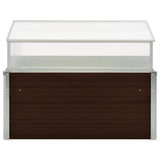 NNEVL Greenhouse Brown 100x100x85 cm Galvanised Steel