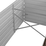 NNEVL Garden Raised Bed Brown 240x80x77 cm Galvanised Steel