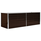 NNEVL Garden Raised Bed Brown 240x80x77 cm Galvanised Steel