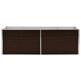 NNEVL Garden Raised Bed Brown 240x80x77 cm Galvanised Steel