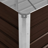 NNEVL Garden Raised Bed Brown 240x80x77 cm Galvanised Steel