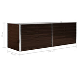 NNEVL Garden Raised Bed Brown 240x80x77 cm Galvanised Steel