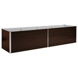NNEVL Garden Raised Bed Brown 320x80x77 cm Galvanised Steel