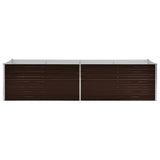 NNEVL Garden Raised Bed Brown 320x80x77 cm Galvanised Steel