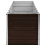 NNEVL Garden Raised Bed Brown 320x80x77 cm Galvanised Steel