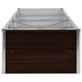 NNEVL Garden Raised Bed Brown 320x80x45 cm Galvanised Steel