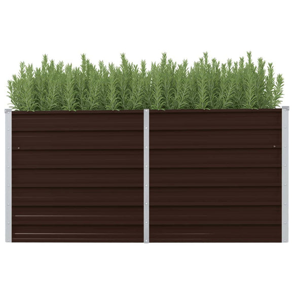 NNEVL Garden Raised Bed Brown 160x40x77 cm Galvanised Steel