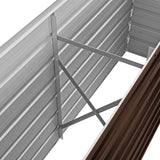 NNEVL Garden Raised Bed Brown 160x40x45 cm Galvanised Steel