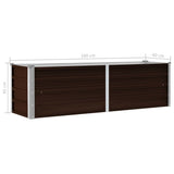 NNEVL Garden Raised Bed Brown 160x40x45 cm Galvanised Steel