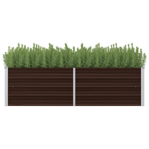 NNEVL Garden Raised Bed Brown 160x40x45 cm Galvanised Steel