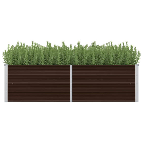 NNEVL Garden Raised Bed Brown 160x40x45 cm Galvanised Steel