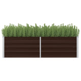NNEVL Garden Raised Bed Brown 160x40x45 cm Galvanised Steel