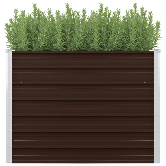 NNEVL Garden Raised Bed Brown 100x40x77 cm Galvanised Steel