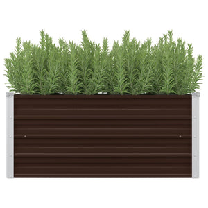 NNEVL Garden Raised Bed Brown 100x40x45 cm Galvanised Steel