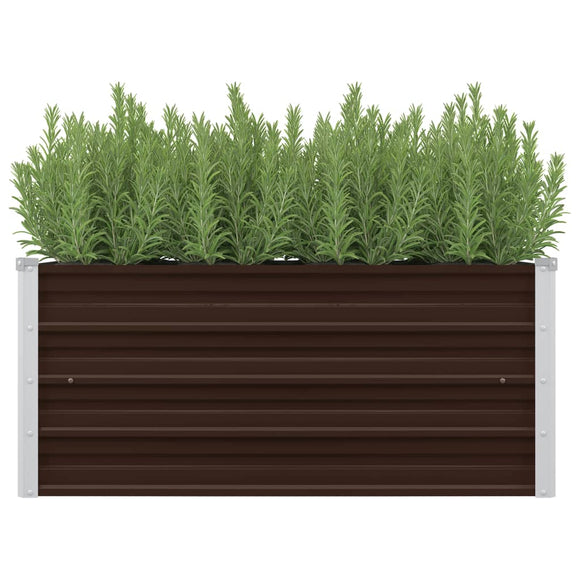 NNEVL Garden Raised Bed Brown 100x40x45 cm Galvanised Steel