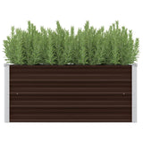 NNEVL Garden Raised Bed Brown 100x40x45 cm Galvanised Steel