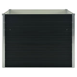 NNEVL Raised Garden Bed Anthracite 100x100x77 cm Galvanised Steel