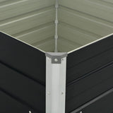 NNEVL Raised Garden Bed Anthracite 100x100x77 cm Galvanised Steel