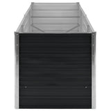 NNEVL Garden Raised Bed Anthracite 240x80x77 cm Galvanised Steel