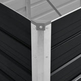 NNEVL Garden Raised Bed Anthracite 240x80x77 cm Galvanised Steel