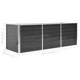 NNEVL Garden Raised Bed Anthracite 240x80x77 cm Galvanised Steel
