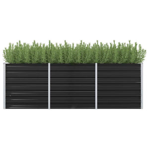 NNEVL Garden Raised Bed Anthracite 240x80x77 cm Galvanised Steel