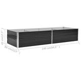 NNEVL Garden Raised Bed Anthracite 240x80x45 cm Galvanised Steel