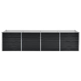 NNEVL Garden Raised Bed Anthracite 320x80x77 cm Galvanised Steel