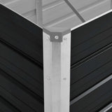 NNEVL Garden Raised Bed Anthracite 320x80x77 cm Galvanised Steel