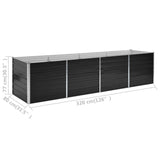 NNEVL Garden Raised Bed Anthracite 320x80x77 cm Galvanised Steel