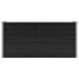 NNEVL Garden Raised Bed Anthracite 160x40x77 cm Galvanised Steel