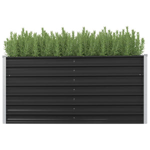 NNEVL Garden Raised Bed Anthracite 160x40x77 cm Galvanised Steel