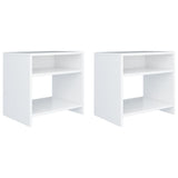 NNEVL Bedside Cabinets 2 pcs White 40x30x40 cm Chipboard