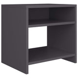 NNEVL Bedside Cabinet Grey 40x30x40 cm Chipboard