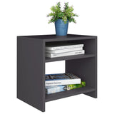 NNEVL Bedside Cabinet Grey 40x30x40 cm Chipboard