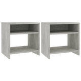 NNEVL Bedside Cabinets 2 pcs Concrete Grey 40x30x40 cm Chipboard