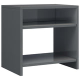 NNEVL Bedside Cabinets 2 pcs High Gloss Grey 40x30x40 cm Chipboard
