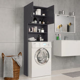 NNEVL Washing Machine Cabinet Grey 64x25.5x190 cm Chipboard