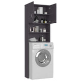 NNEVL Washing Machine Cabinet Grey 64x25.5x190 cm Chipboard